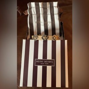 Henri Bendel leather pave bracelet